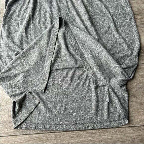 CURRENT ELLIOTT RUFFLE DRESS Off The Shoulder in HEATHER GREY - Picture 6 of 7